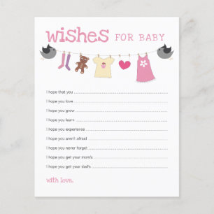 Papier Wish for Baby Baby shower Clothesline Conseils Car