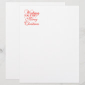 Papier Wishing you a very merry christmas ! (Devant / Derrière)