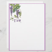 Papier Wisteria Art Nouveau (Devant / Derrière)