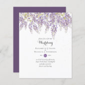 Papier Wisteria Floral Garden Lavender Mariage violet (Devant / Derrière)