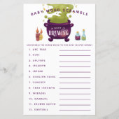 Papier Witch Halloween Thème Baby Word Scramble Jeu (Devant)