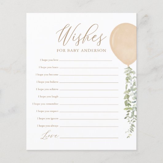 Papier Wives for Baby Gold Balloon Baby shower Jeu (Devant)