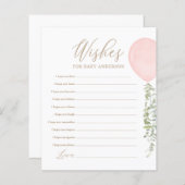 Papier Wives for Baby Pink Balloon Baby shower jeu (Devant / Derrière)