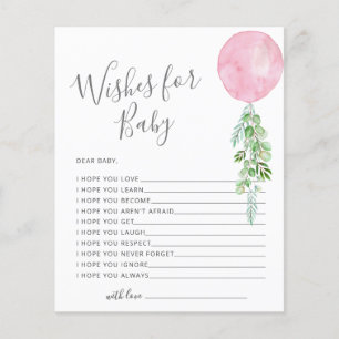 Papier Wives for Baby Pink Balloon Baby shower jeu