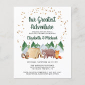 Papier Woodland Adventure Couples Baby shower Invitation (Devant)