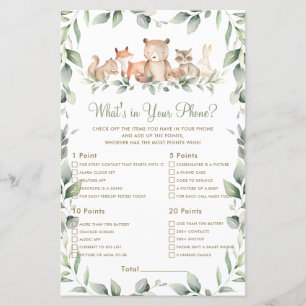 Papier Woodland Animal Green What's In Your Phone Game