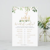 Papier Woodland Animaux Voudrait-Elle Plutôt Baby shower (Debout devant)