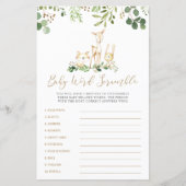 Papier Woodland Animaux Word Scramble Baby shower Jeu (Devant)