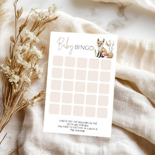 Papier Woodland Baby shower Jeu de Bingo