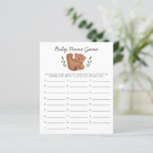 Papier Woodland Bear Baby Name Shower Game (Debout devant)