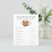 Papier Woodland Bear Baby shower Devinez Le Prix Juste (Debout devant)
