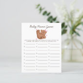 Papier Woodland Bear Girl Baby Nom Douche Jeu (Debout devant)