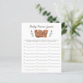 Papier Woodland Bears Twins Baby Name Shower Game (Debout devant)