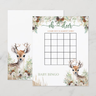 Papier Woodland Deer Baby shower Jeu de garçon