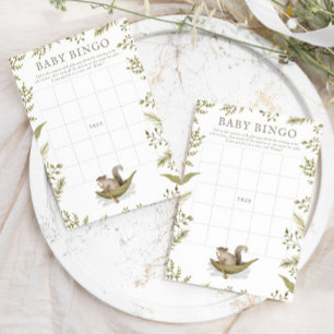 Papier Woodland Forest Baby shower Baby Bingo Jeu