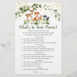 Papier Woodland Green What's In Your Phone Game
