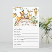 Papier Woodland Greenerife Wives for Baby shower Card (Debout devant)