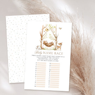 Papier Woodland thème Forêt animaux baby showers jeux