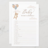 Papier Word Scamper Baby shower Jeu Nous Pouvons Attendre (Devant / Derrière)