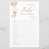 Papier Word Scamper Baby shower Jeu Nous Pouvons Attendre (Devant)
