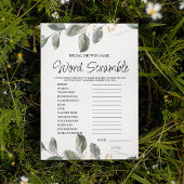 Papier Word Scramble Greenergie jeu nuptiale