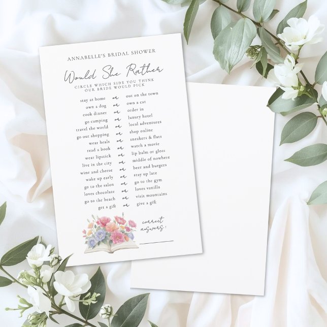 Papier Would Rather Book Bridal Shower Game (Would Rather Book Bridal Shower Game)