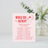 Papier Would She Rather Bridal Shower Game Girl Gone Mild (Debout devant)