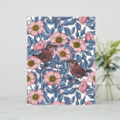 Papier Wrens en rose (Debout devant)