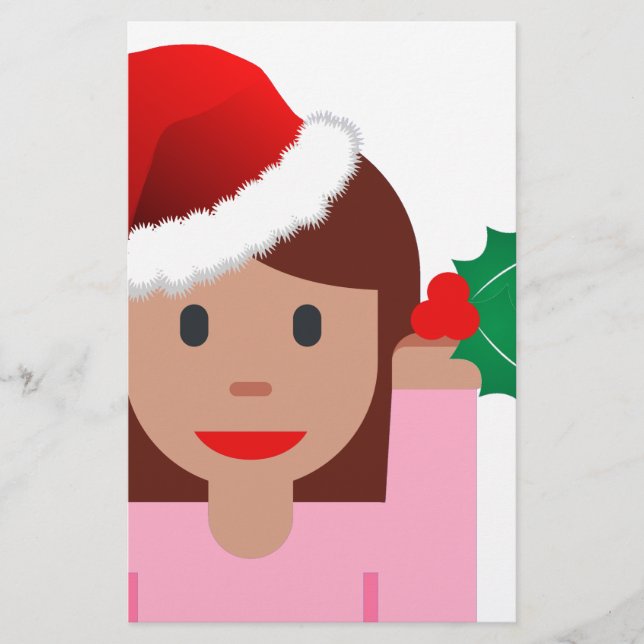 Papier xmas information fille émoji (Devant)