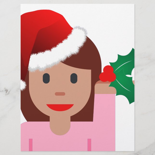 Papier xmas information fille émoji (Devant)