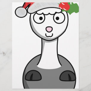 Papier xmas santa claus alpaca
