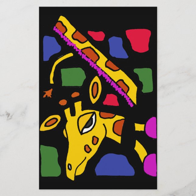 Papier XX- Giraffe Art Abstrait (Devant)