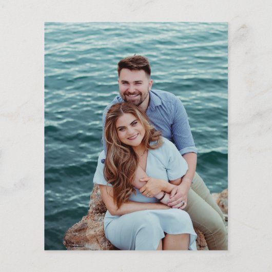 Papier Yasmin Modern mariage élégant Enregistrer la date (Dos)