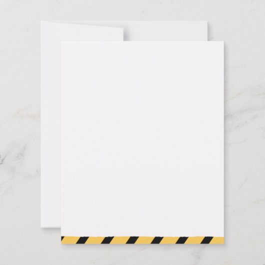 Papier Yellow Cute Construction Truck Boys 2nd Birthday (Dos)