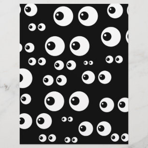 Papier yeux blancs noirs