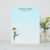 Papier Yoga Girl in Main To Toe Pose Et Yoga Instructeur (Debout devant)