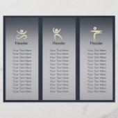 Papier Yoga Studio Méditation Instructeur OM Sign Tri-Fol (Dos)