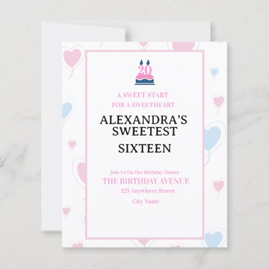 Papier Your little favorite's birthday invitation (Devant)