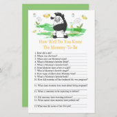 Papier Zebra À quel point connaissez-vous la fête de bébé (Devant / Derrière)