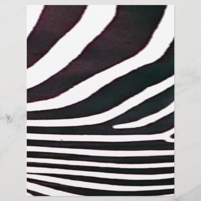 Papier Zebra Black and White Stripes Imprimer (Devant)