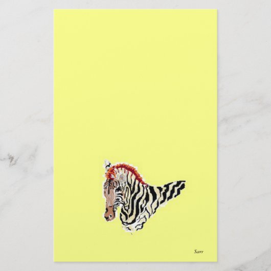 Papier/Zebra Briefpapier (Voorkant)