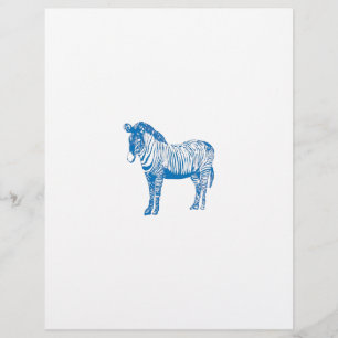 Papier Zèbre bleu
