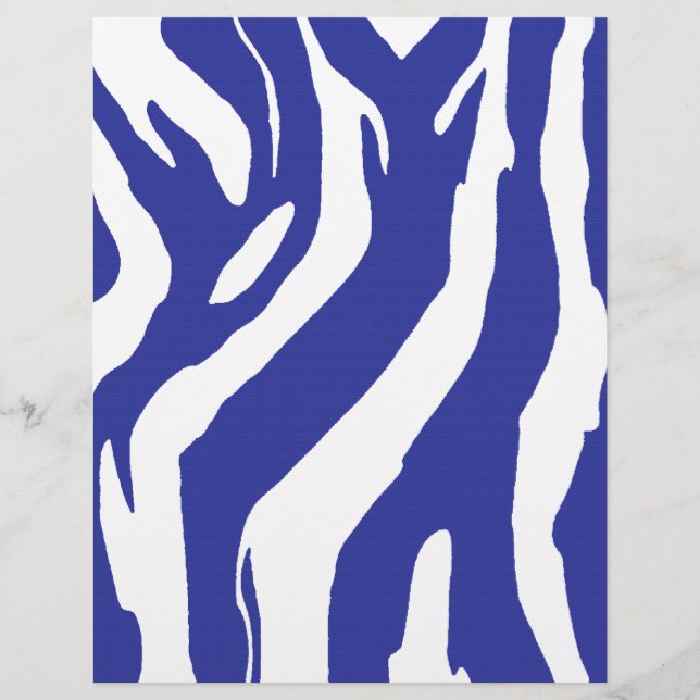 Papier Zèbre Bleu (Devant)