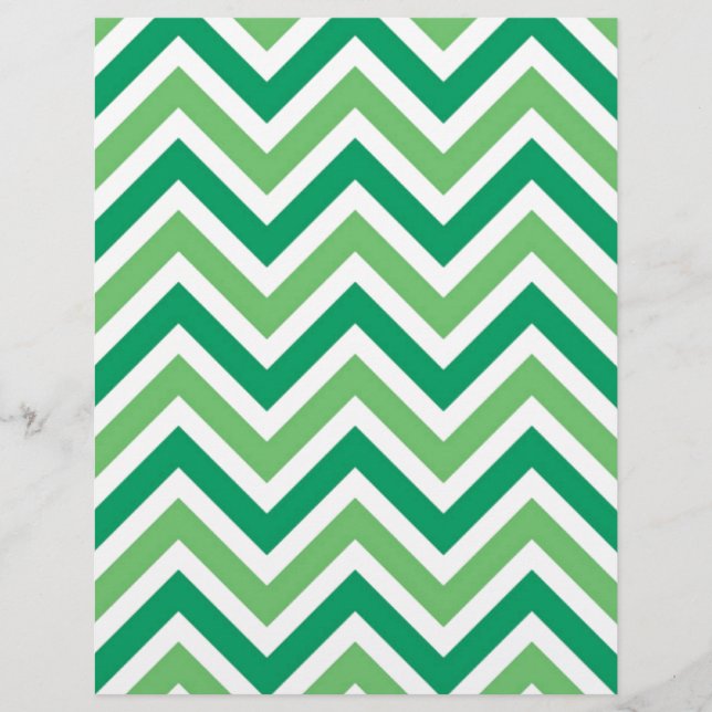 Papier Zigg-zags-chevrons verts (Devant)