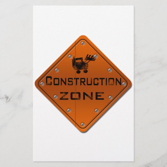 Papier Zone de construction (Devant)