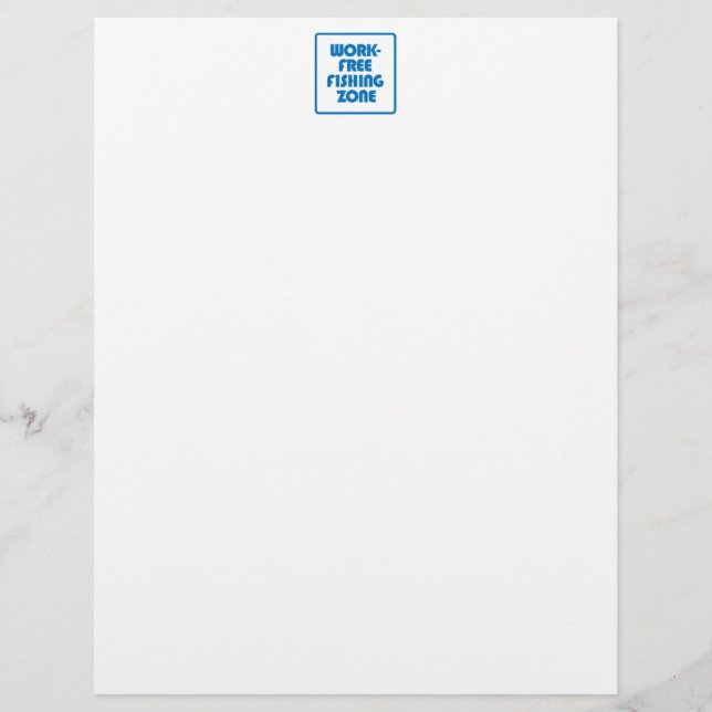 Papier Zone de pêche sans travail (Devant)