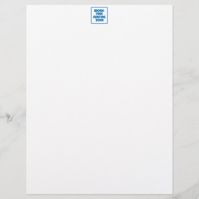 Papier Zone de surf sans travail (Devant)