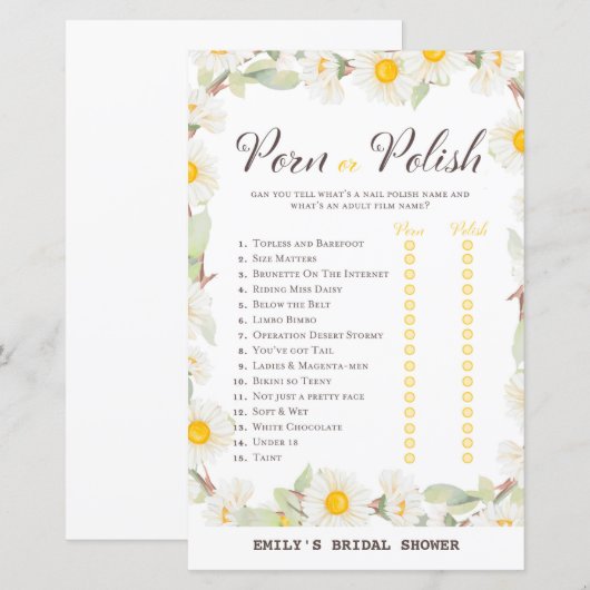 Papierblad (Voorkant / Achterkant)