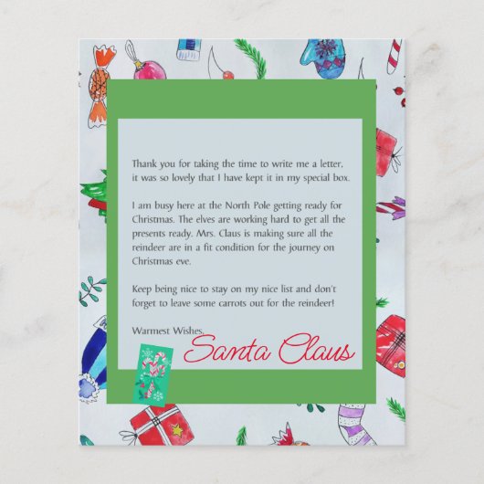 Papierblad Santa Letter aanpassen (Voorkant)