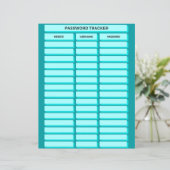 Papierblad Wachtwoordtracering (Staand voorkant)
